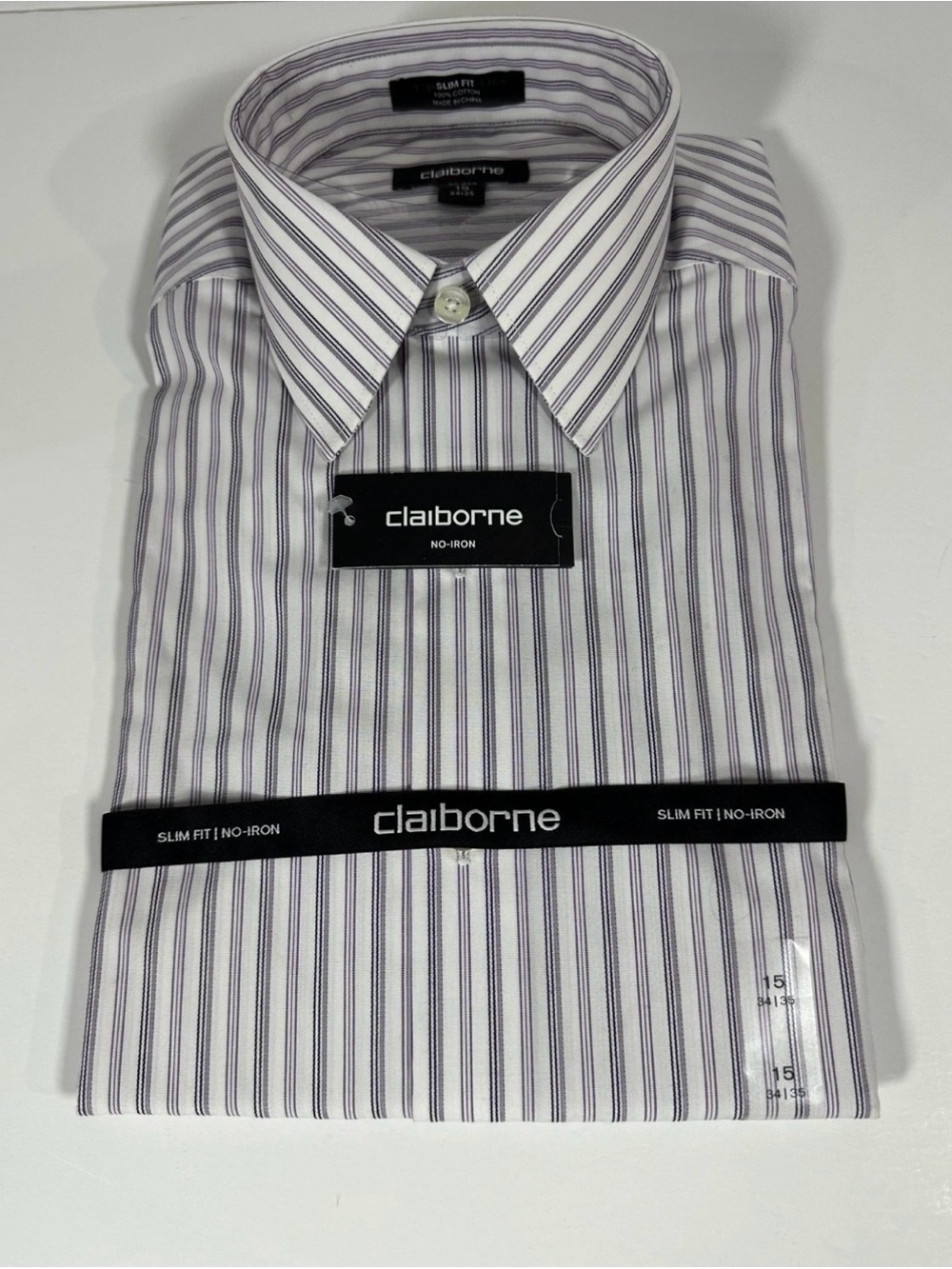 Claiborne Men's Slim Fit No-Iron Dress Shirt